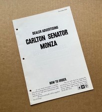 Vauxhall Dealer Advertising Artwork Publication - 1984 - Carlton, Monza, Senator
