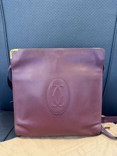 Cartier burgundy leather - cartier,