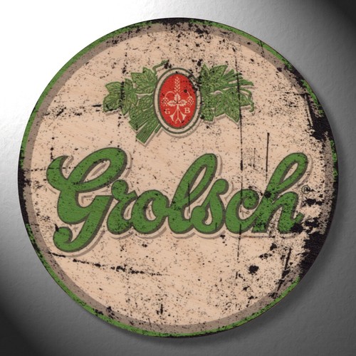 Grolsch distressed look - look, wooden