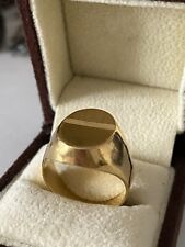 Vintage Mens Solid 18ct goldd  large heavy ring size U 7.9g