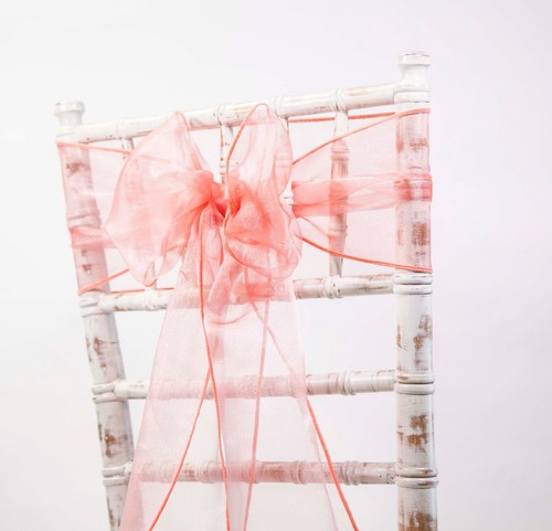Organza chair sash bow wedding - organza,