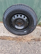 Steel wheel and tyre used