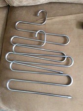 Clothes Pants Trouser Hanger Multi Layer Storage Rack Closet Space Saver Tool UK