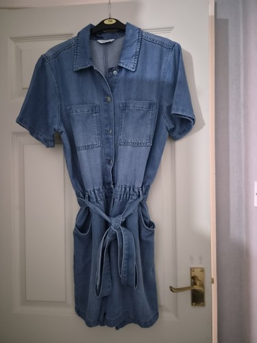 Papaya blue denim jumpsuit - denim,