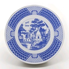 Gladstone Pottery Museum Willow Pattern Plate 1985 Commemorating Stoke As A City