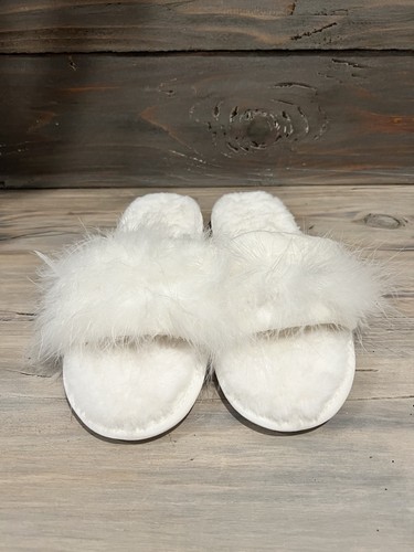 White faux fur open toe - open,