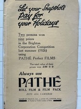 PATHE- Camera Roll Film - 1927