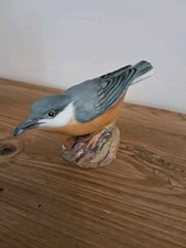 Royal Worcester Nuthatch figurine  Bone China perfect condition garden bird