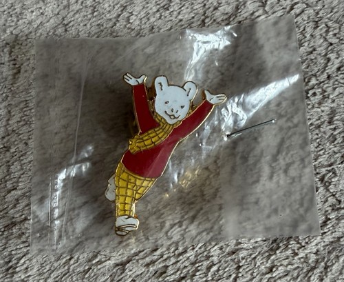 Rupert bear enamel pin badge - bear,
