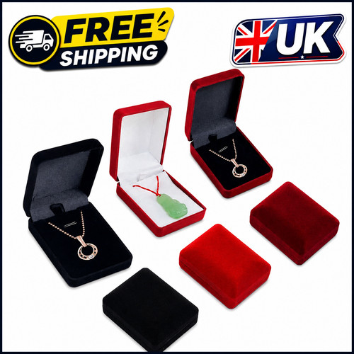 Velvet necklace box pendant - velvet,