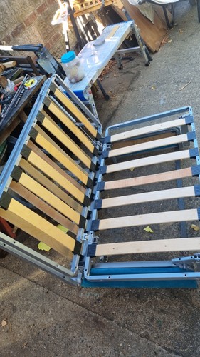 Campervan bed frame pull - campervan, out]