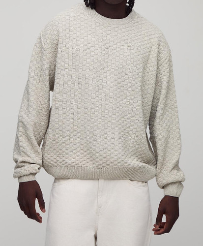 Stone oversized boxy basket - stone,