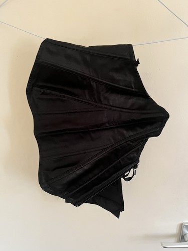 Black lace corset - black,