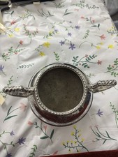 Antique Hand Best Silver Plate Engraved Sugar Bowl