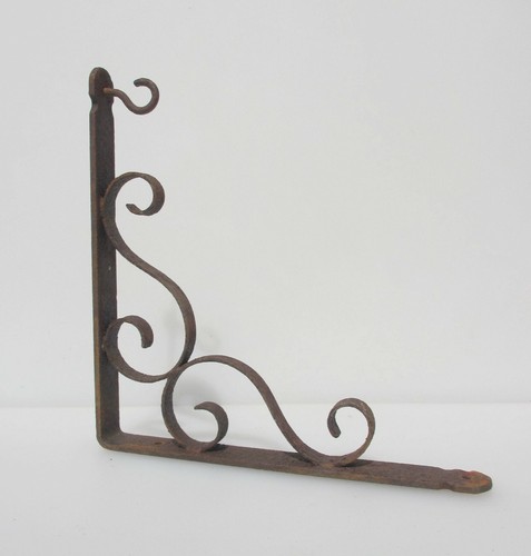 Vintage iron bracket basket - vintage,
