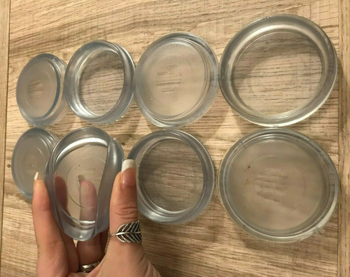 Small clear rubber castor - 8x,