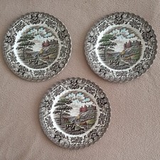 Olde Country Castles Side Plate British Anchor Ironstone X3,  9" Good Condition
