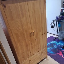 Solid Wood Tall Boy Wardrobe