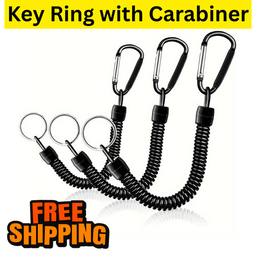 Spring coil keychain - spring,