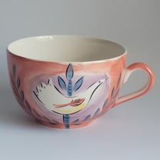 Whittard Of Chelsea large cup mug tea coffee EARLY back stamp vintage bird swirl