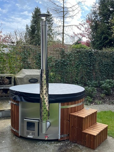 Wood fired hot tub garden - tub, /