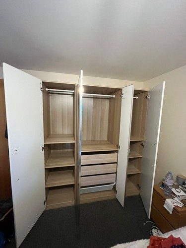 White ikea mirrored - white,