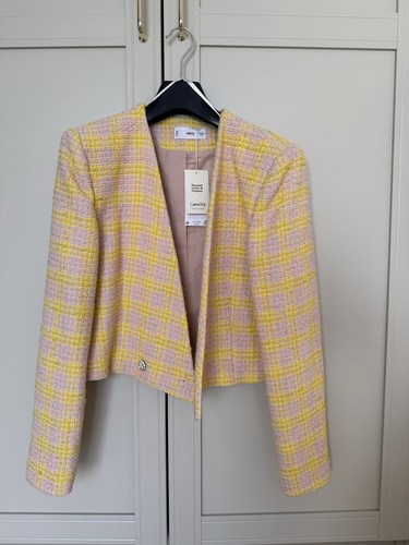 Mango pink and yellow boucle - pink,