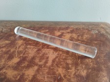 Small Heavy Antique Glass Rolling Pin Icing Pastry Clay Craft Baking Tool 10.5cm