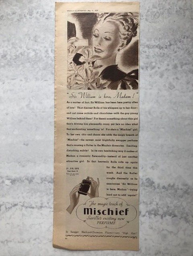1937 vintage advert mischief - vintage,