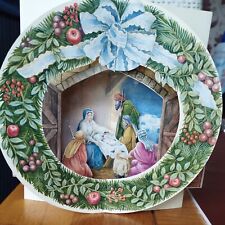 vintage Christmas, VTG Ampersand Studio 3D Holiday Christmas Card Jesus Nativity