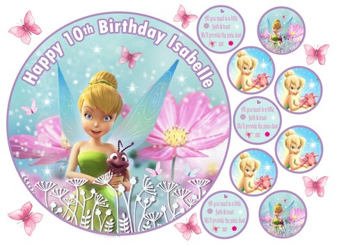 Tinkerbell edible icing - tinkerbell,