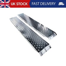 2x Loading Ramp 400kg Max Loading Steel Heavy Duty Lawn Mower Quad Trailer Van