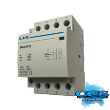 CONTACTOR 32 AMP 4 POLE AC