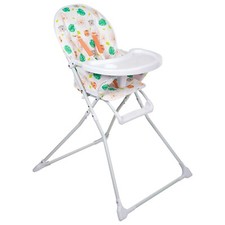 Babyway Baby High Chair Safari Animal Print, Padded Seat, Easy-Clean Tray