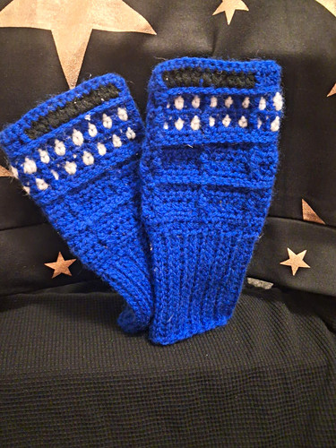 Tardis wrist warmers - wrist,