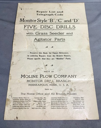 Moline plow company monitor - company,