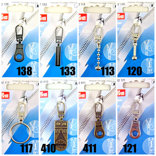Prym replacement zip pullers - zip,