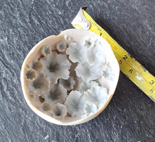 CHESSELL POTTERY - Isle of Wight - Blue/ White Egg Shell Flowers Ornament