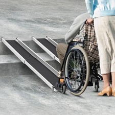 4ft Telescopic Wheelchair Ramps (Pair) – Portable Aluminium, 272kg Capacity
