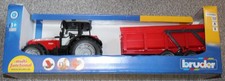 BRUDER 7480 MASSEY FERGUSON TRACTOR & TIPPING TRAILER (NEW & SEALED)!!!