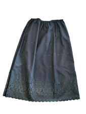 Black/White Broderie Anglaise Half Petticoat 27" Long 10-12, 14-16, 18-20, 22-24