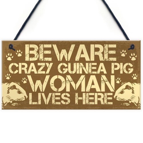 Beware guinea pig sign - sign, novelty