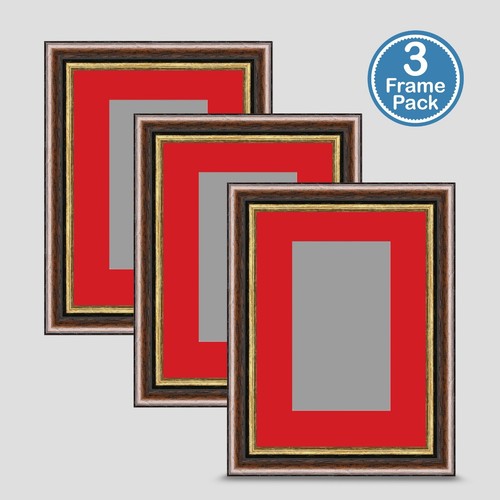 Photo frame brown gold 7x5 - frame,