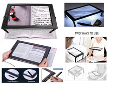 Giant Large Hands Free Magnifying Glass With LED Light Magnifier Reading sewing