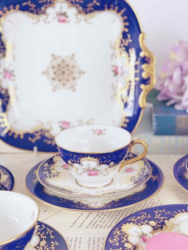 Antique coalport cobalt blue - coalport,