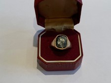 9ct Gold Classic Centurion Ring Size O+ Gents Hallmarked Signet Pinkie..