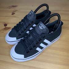 Adidas Originals Nizza Black White Womens Trainers Size 4 UK CQ2332
