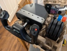Logitech G Saitek Pro Flight Yoke System with Throttle Quadrant-Good Condition 