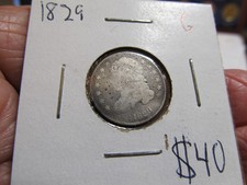 1829 Capped Bust Silver Dime
