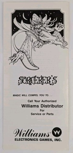 Williams sorcerer pinball - williams, sorcerer's